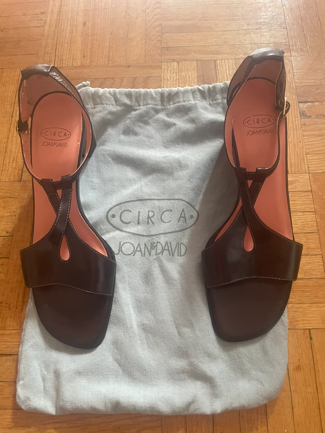 Circa Joan & David Brown Ankle Strap Heels 8M - photo 5