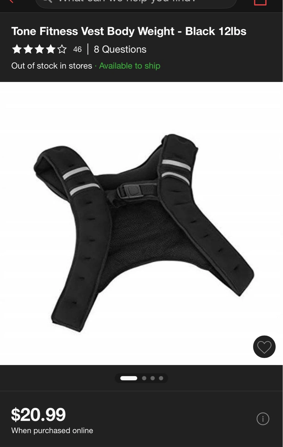 Tone Fitness Vest Body Weight - Black 12lbs - photo 4