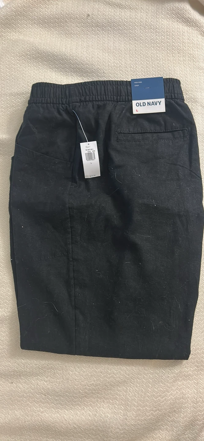 Old Navy Black Linen Blend Pants
