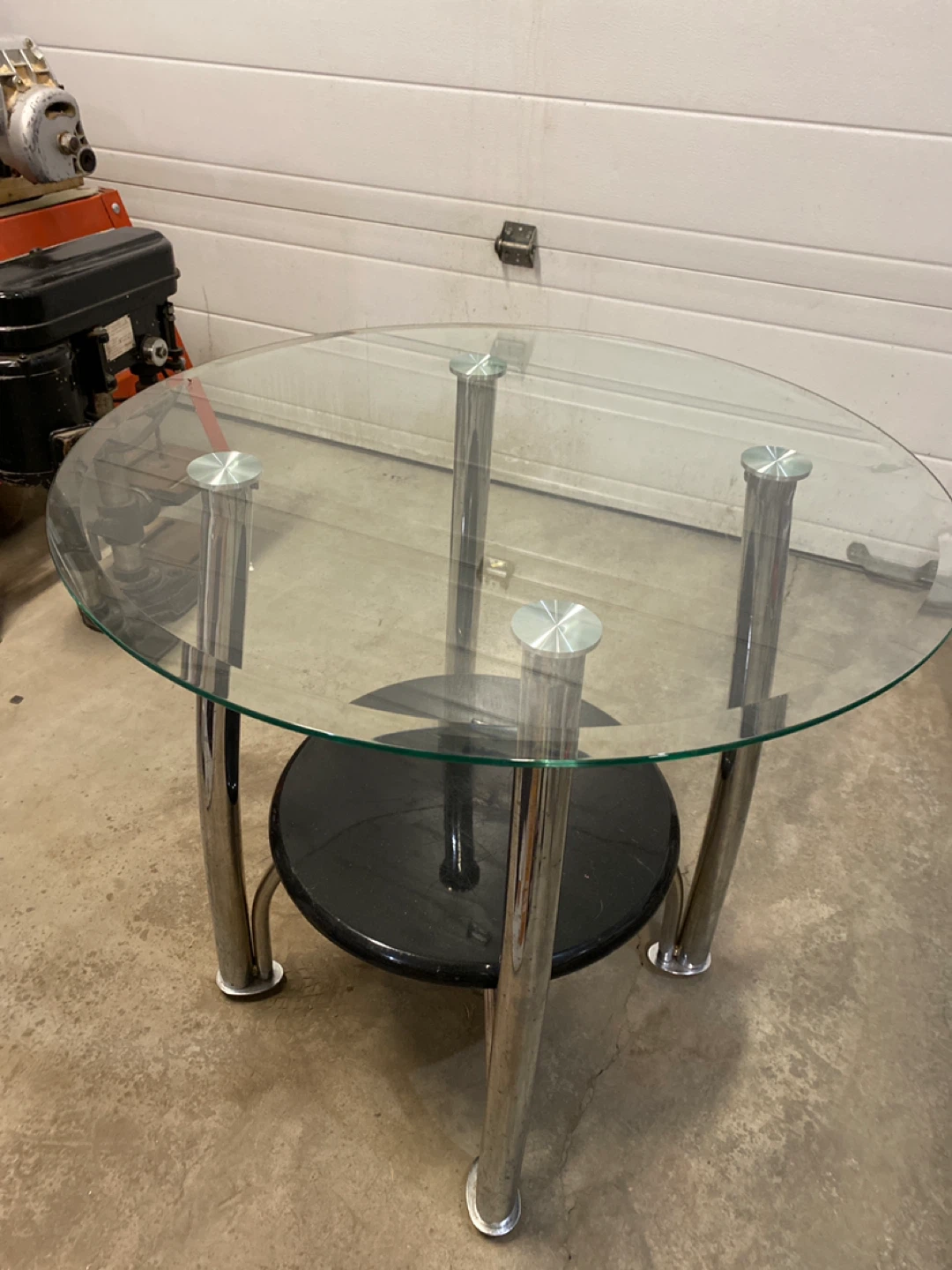 Glass and Chrome Coffee Table