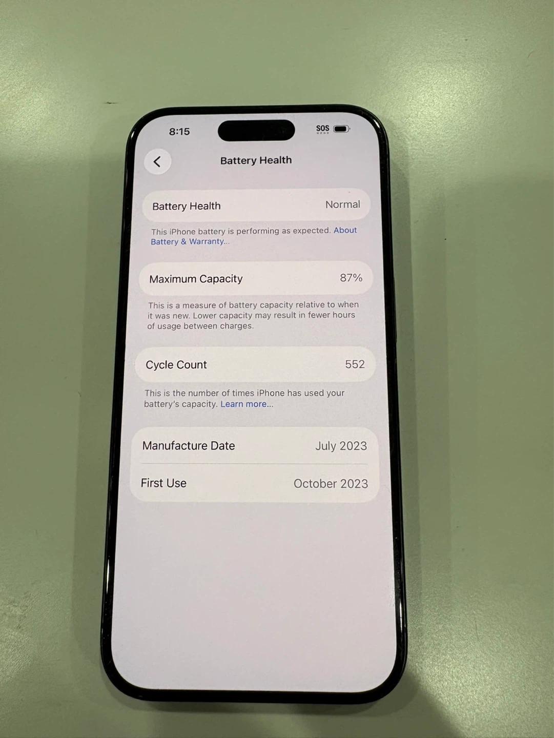iPhone 15 Pro 128GB – Unlocked – 87% Battery – $650 - photo 4