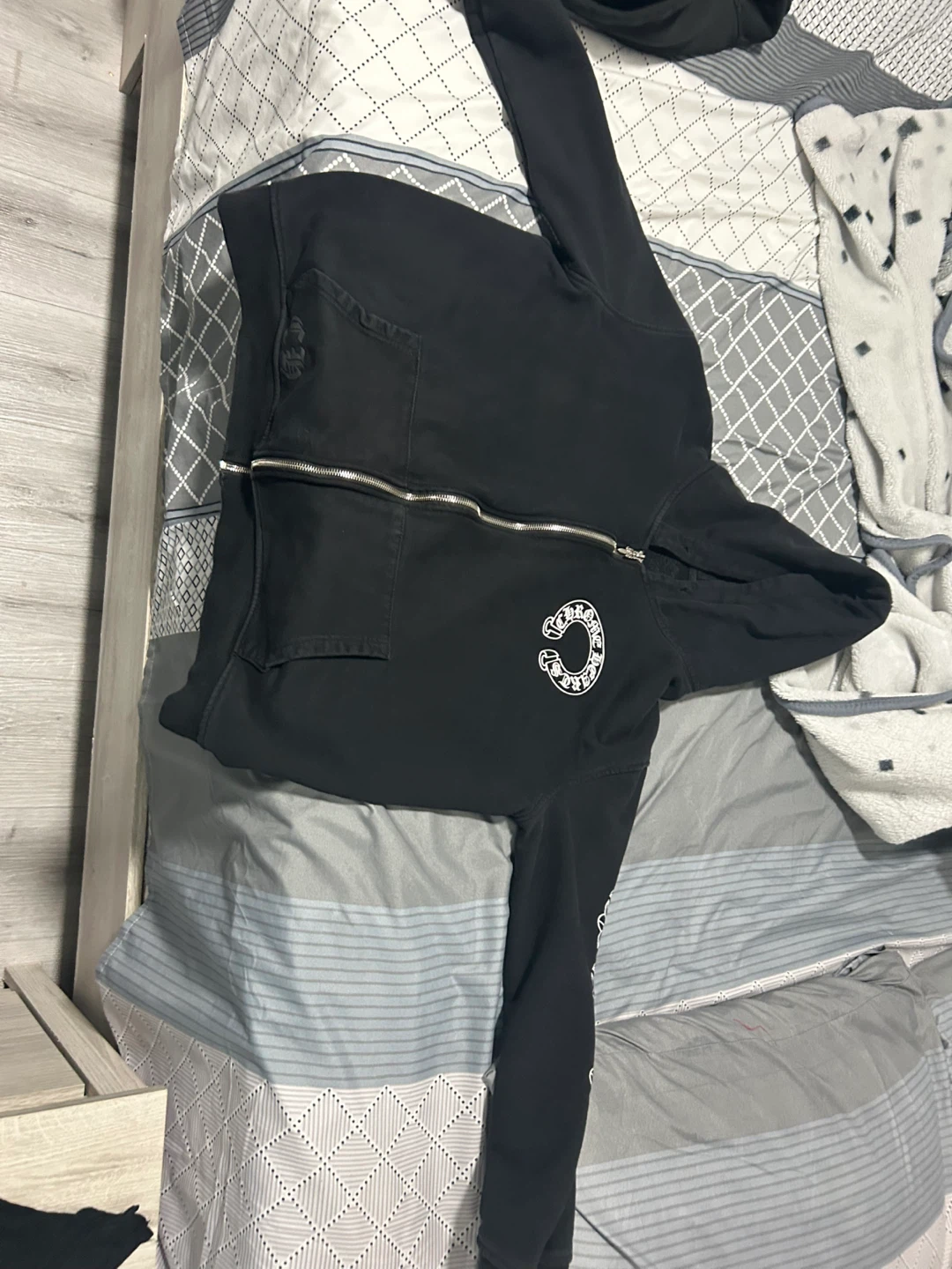 Chrome Hearts Black Zip-Up Hoodie
