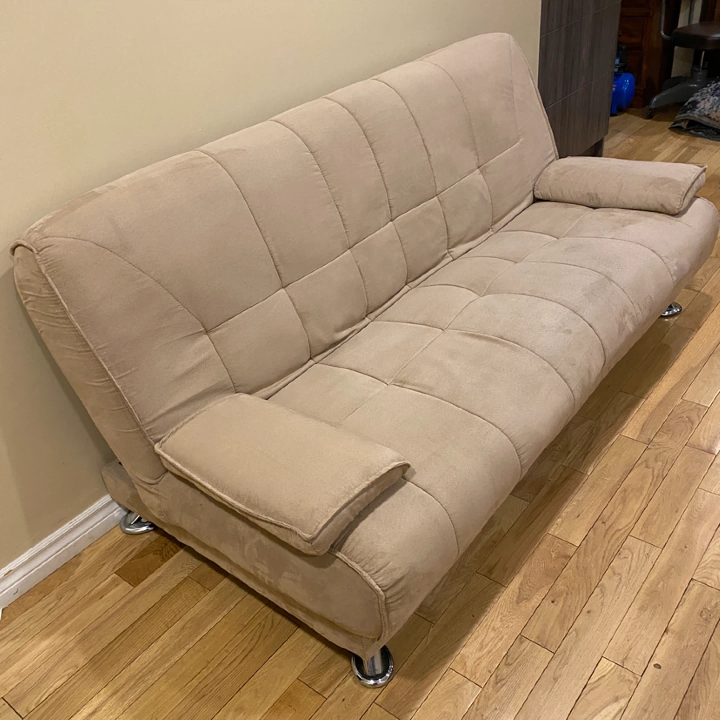 Braxton Studio Beige Futon Sofa Bed (CAN DELIVER)