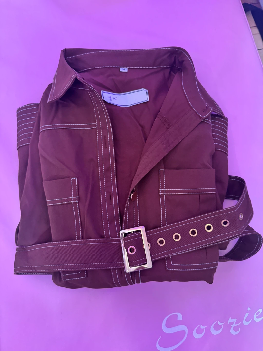 Brown Dress with Belt