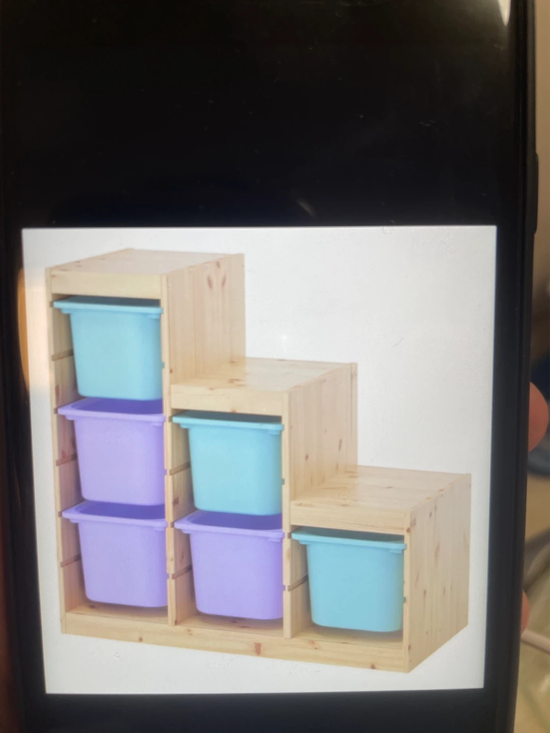Wooden Step Storage Unit with Bins - photo 4