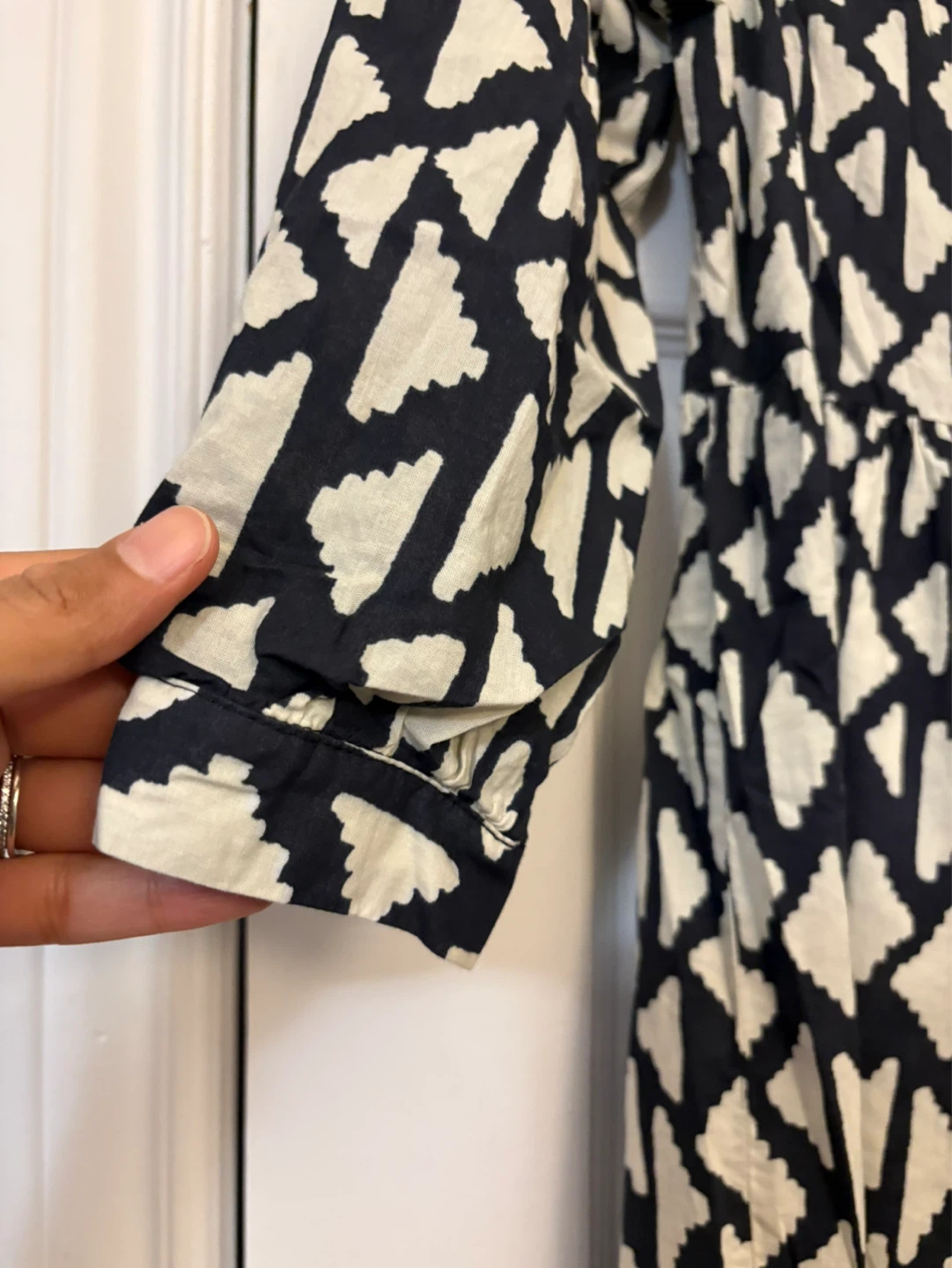 ZARA Black & White Patterned Maxi Dress