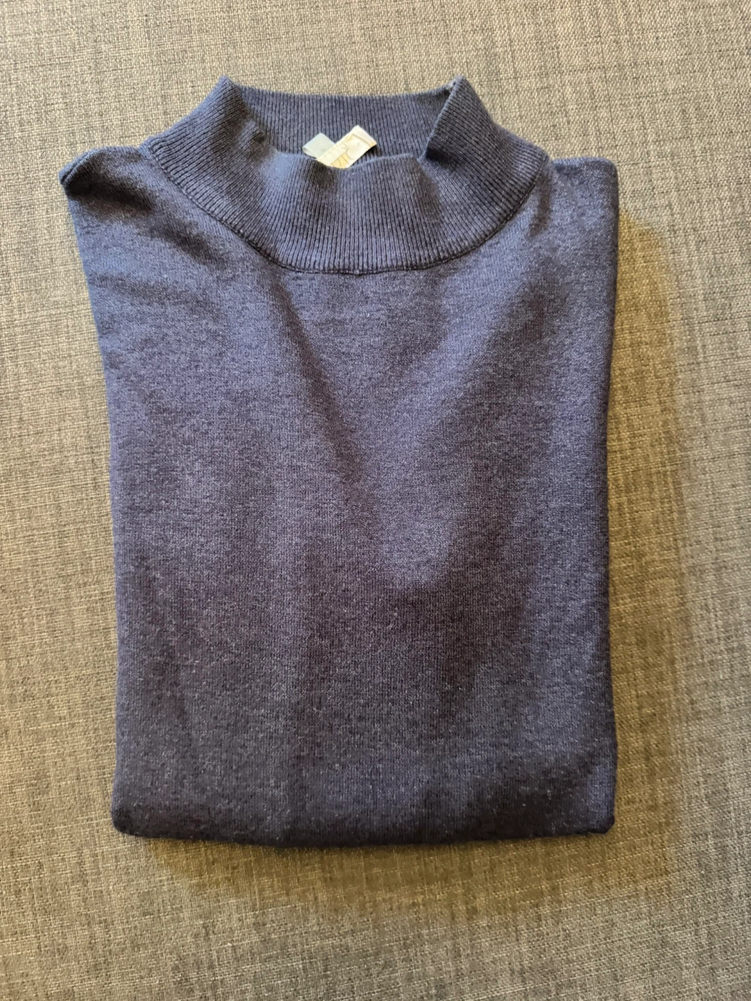 Navy Blue Mock Neck Sweater Top - photo 3