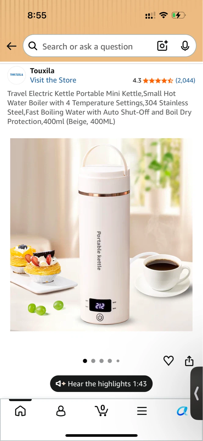 Portable Electric Kettle 400ml - photo 2