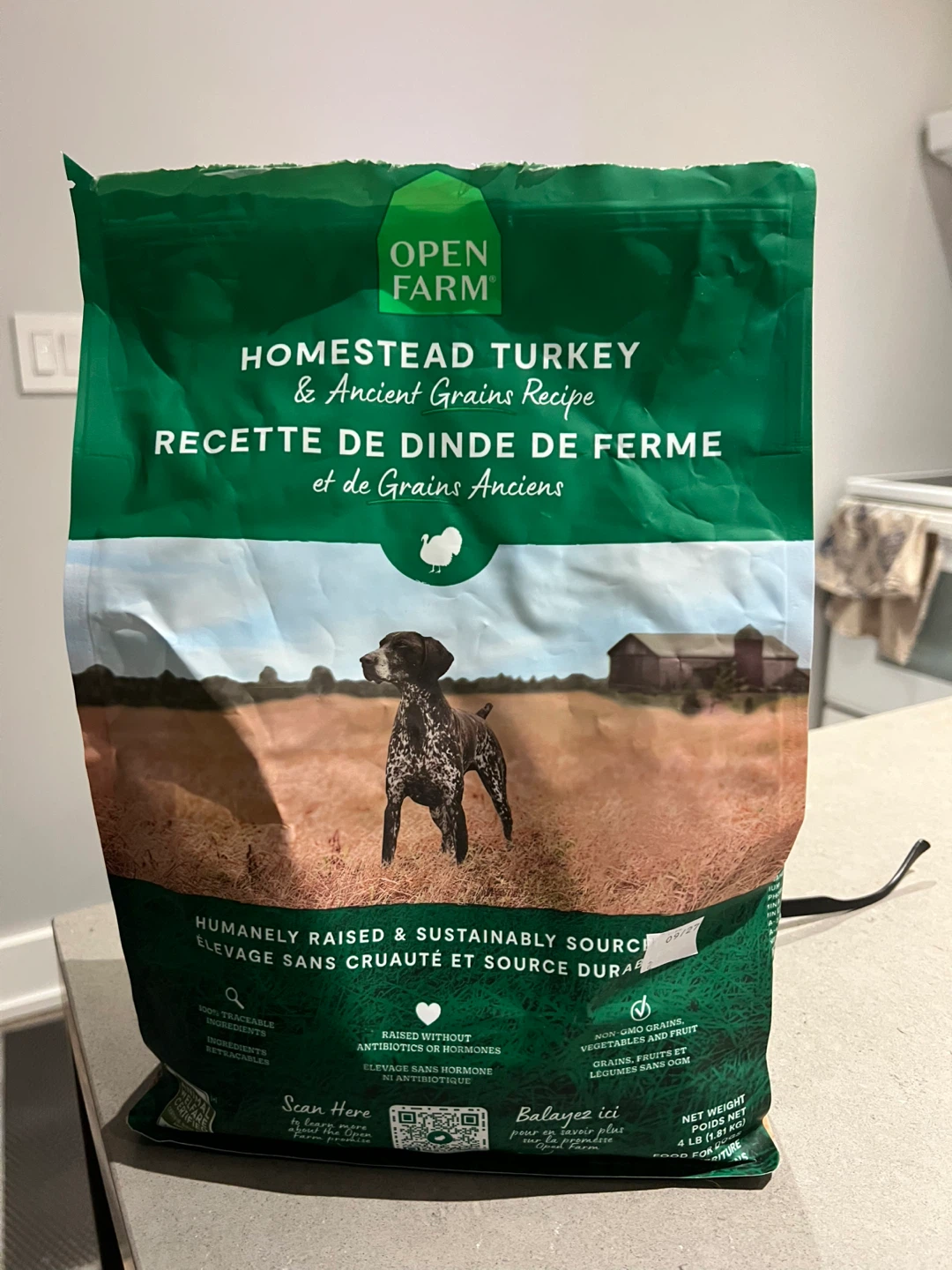 Open Farm Homestead Turkey & Ancient Grains Dog Food 4 LB