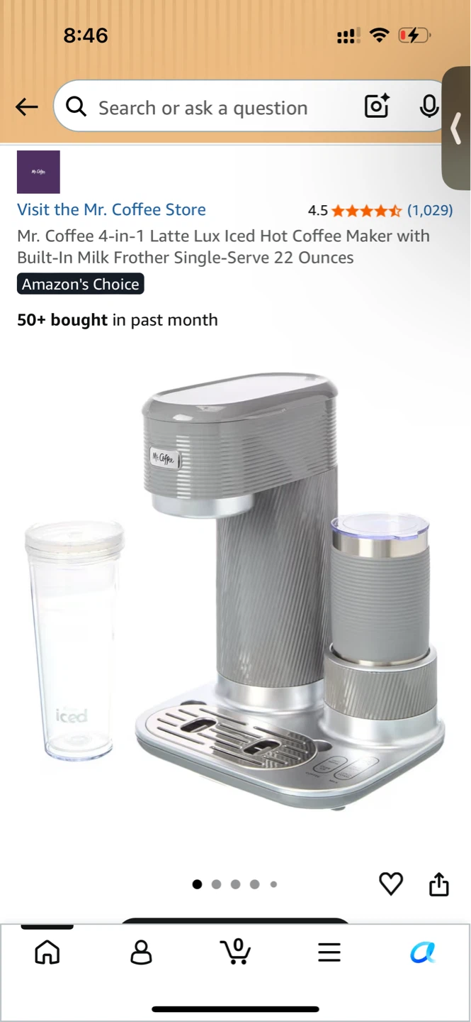 Mr. Coffee 4-in-1 Iced Hot Coffee Maker with Milk Frother - photo 2