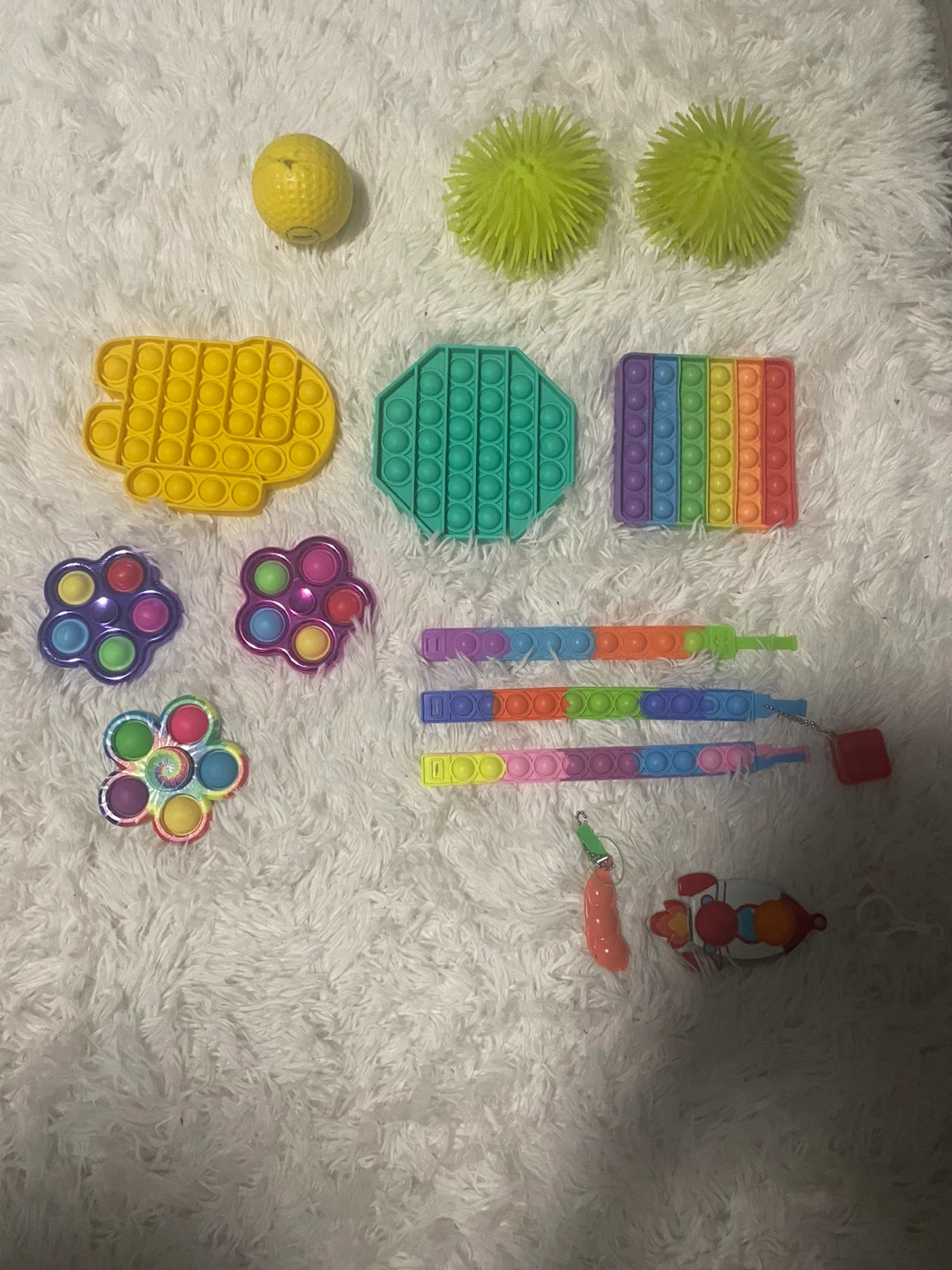 Assorted Fidget Toys - Pop Its, Spiky Balls & More