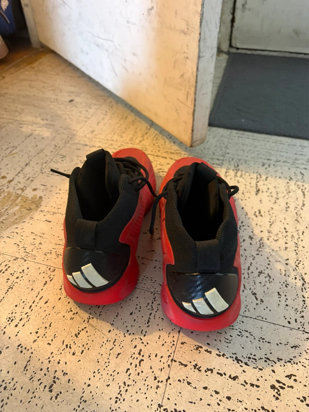 Adidas Red and Black Basketball Shoes - photo 2