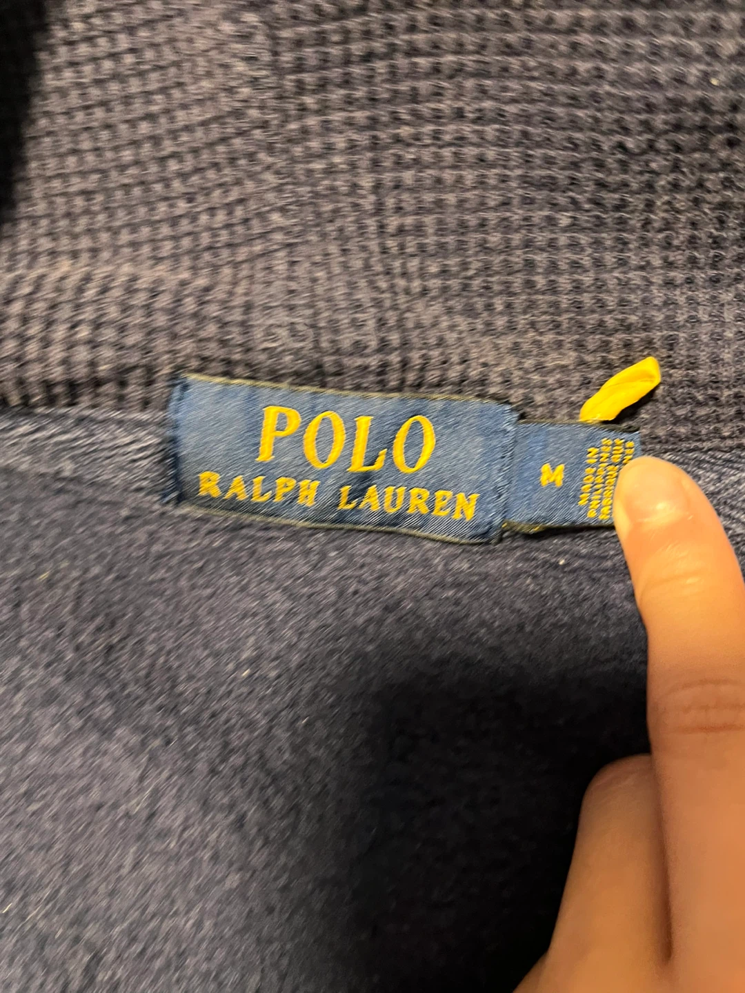 polo zipup navy and white size M - photo 3