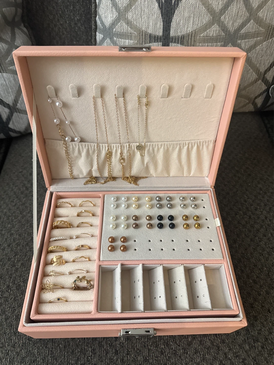Pink Jewellery Box with Assorted Accessories - photo 2