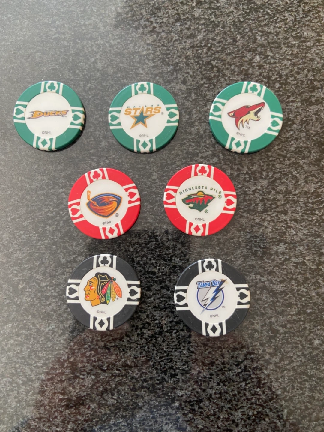 NHL Team Poker Chips.Part#2