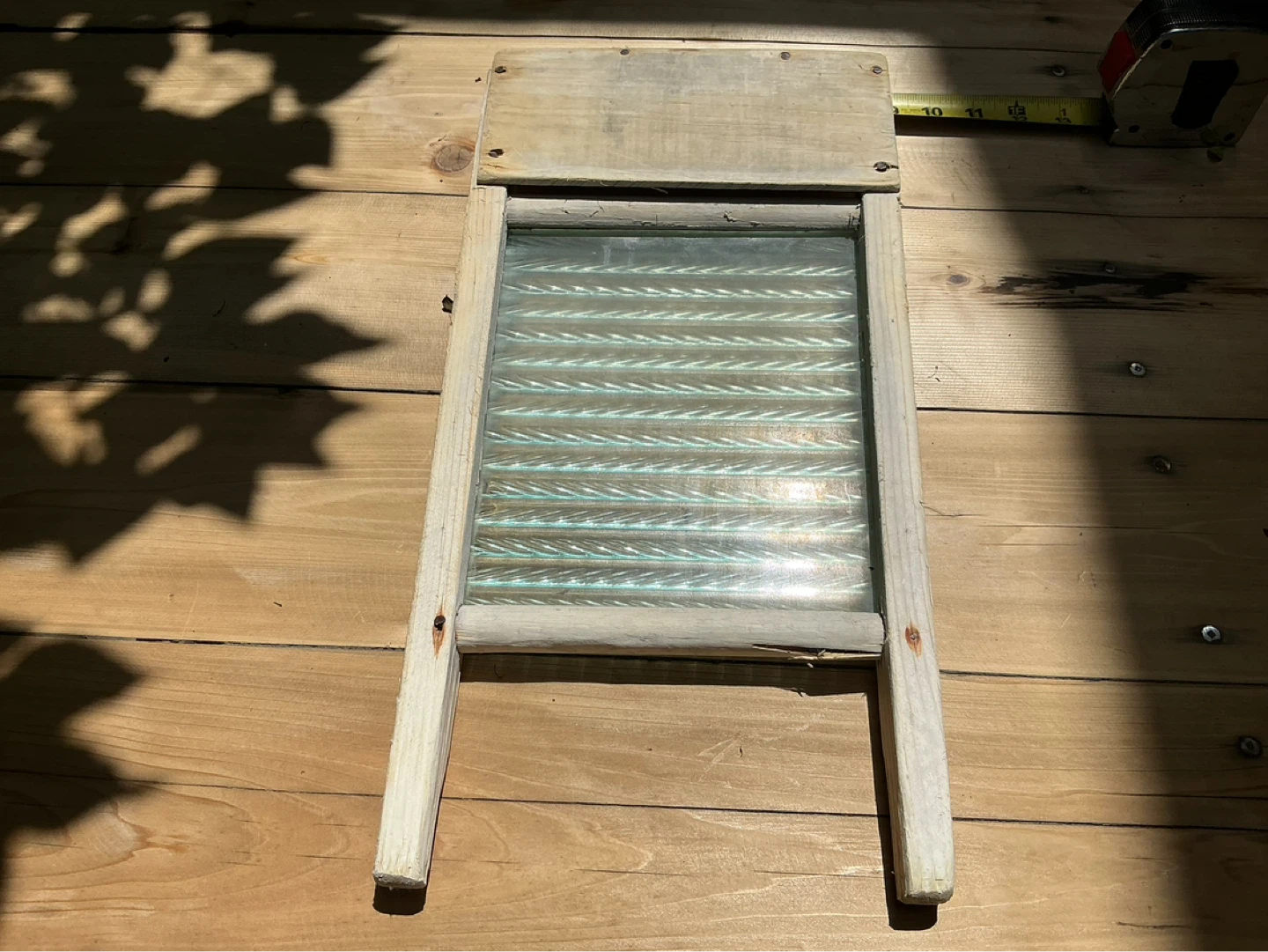 1930’s PEARL Canadian WOODENWARE Glass Scrubbing Washboard - photo 5