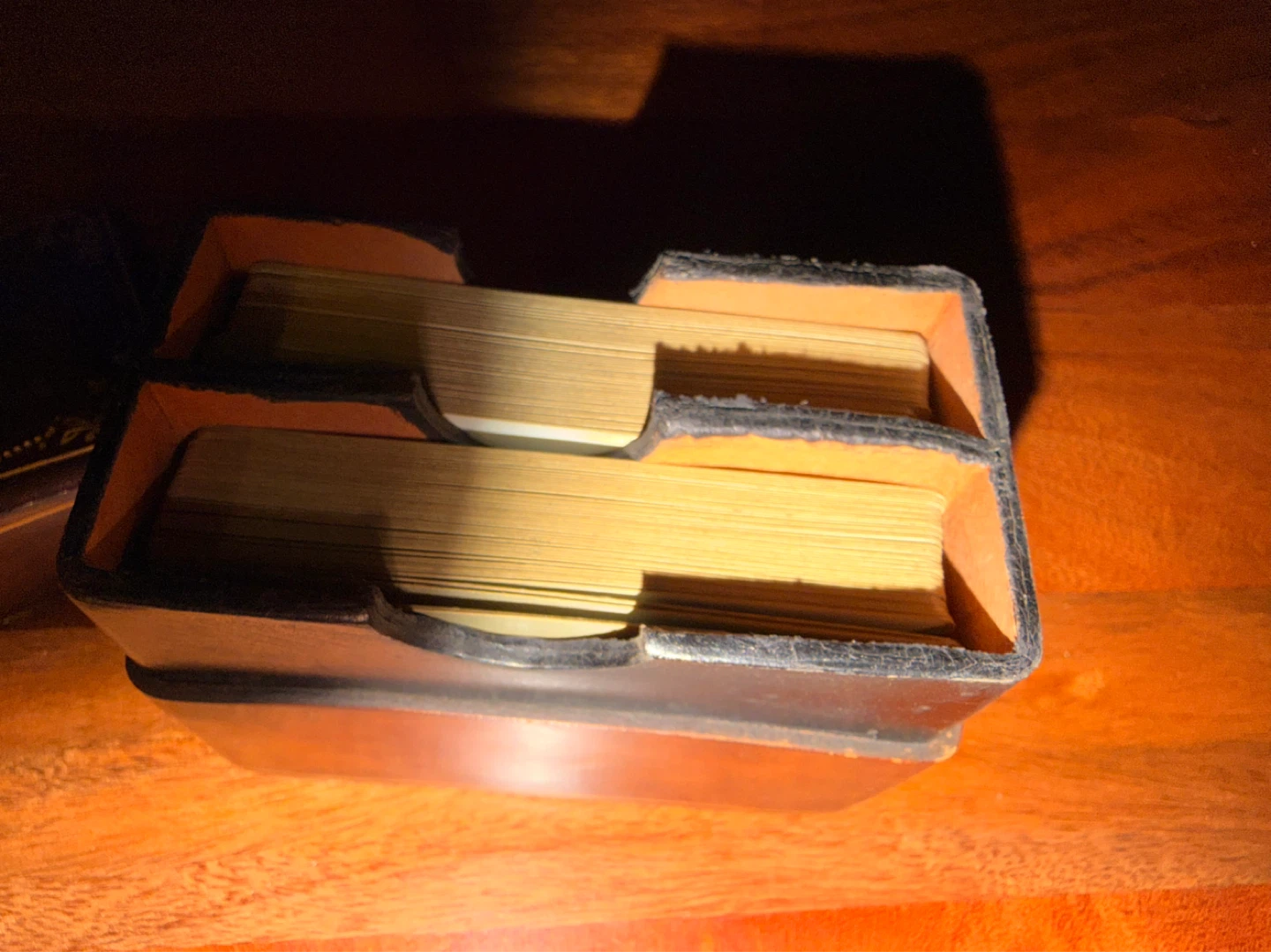 Genuine Leather Playing Card Box Set Made in Italy - photo 3