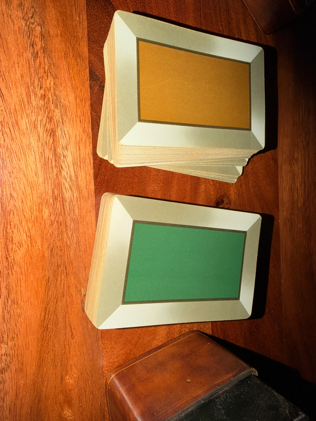 Genuine Leather Playing Card Box Set Made in Italy - photo 4
