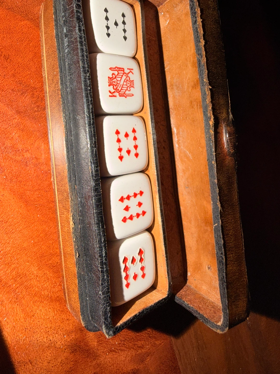 Genuine Leather Playing Card Box Set Made in Italy - photo 5