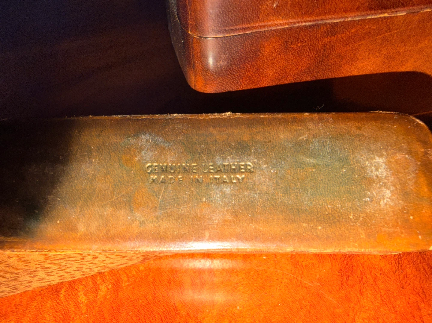 Genuine Leather Playing Card Box Set Made in Italy - photo 2