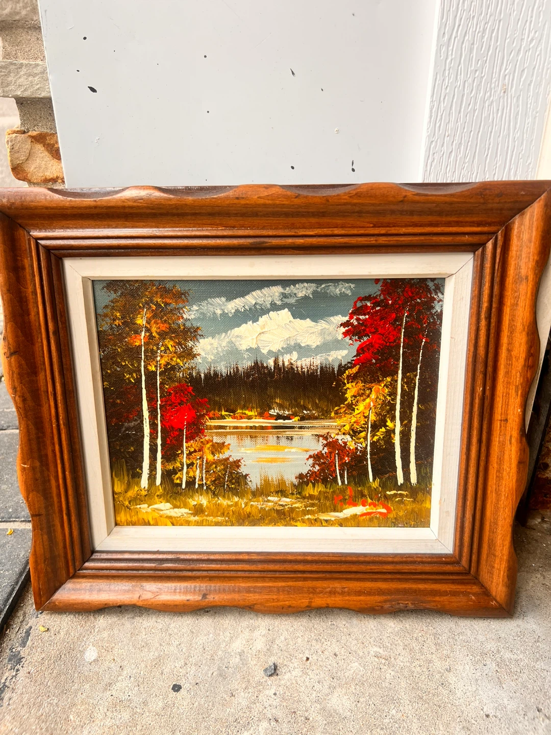 Framed Oil Painting - Mountain and Lake Scenes - photo 2
