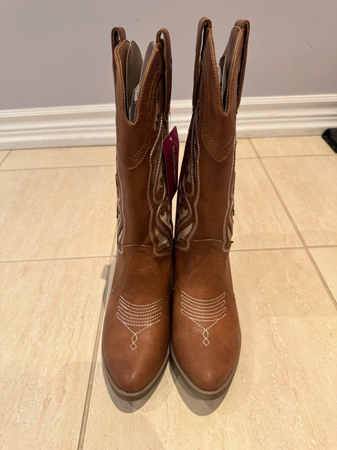 Hawkwell Brown Embroidered Cowgirl Boots - photo 2