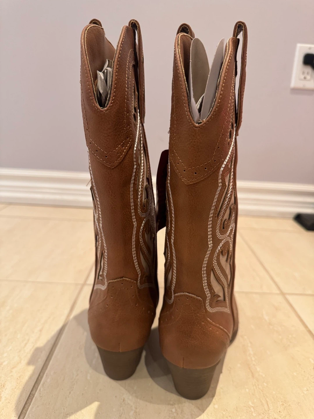 Hawkwell Brown Embroidered Cowgirl Boots - photo 5