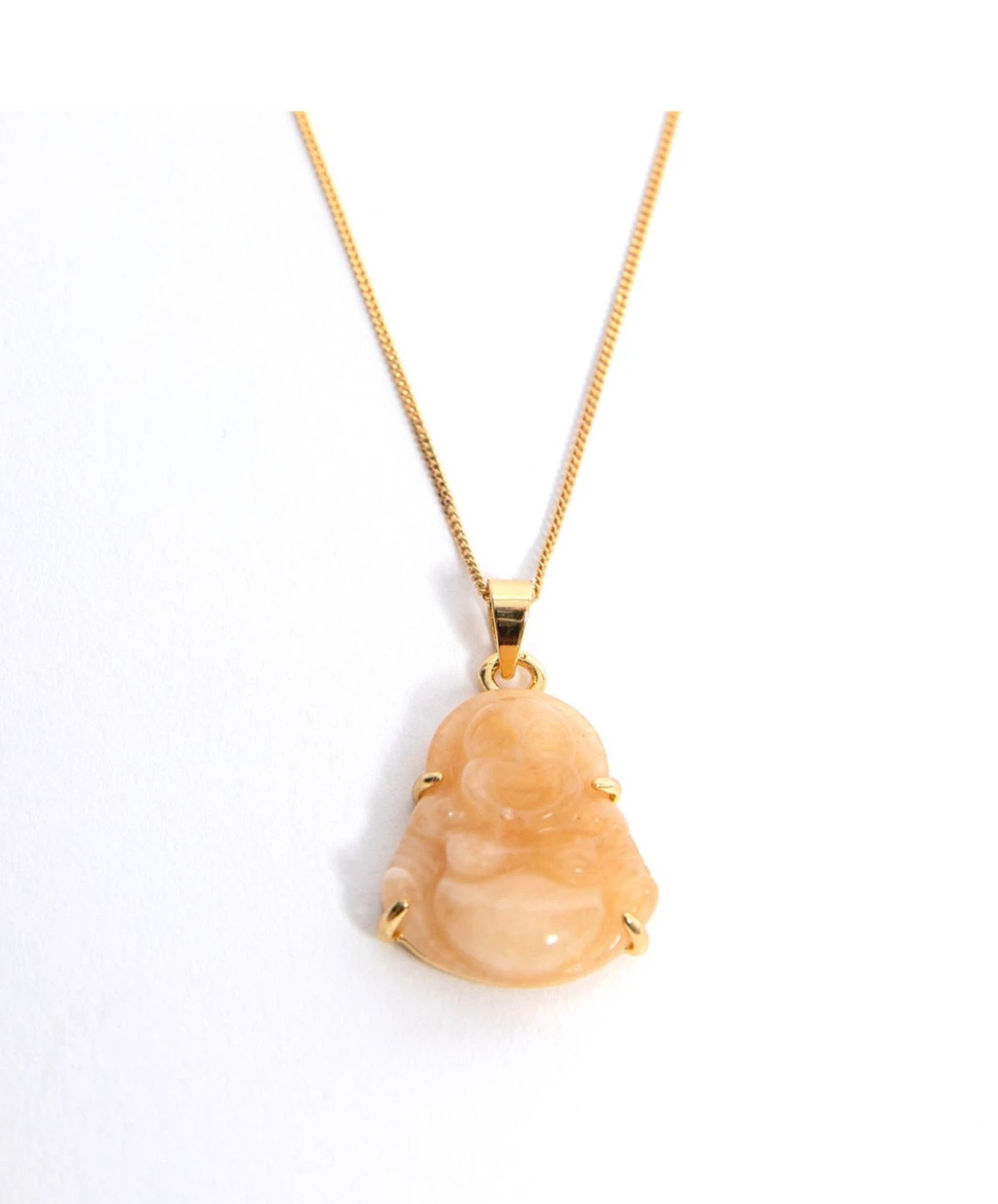 Yellow Jade Buddha Pendant Necklace