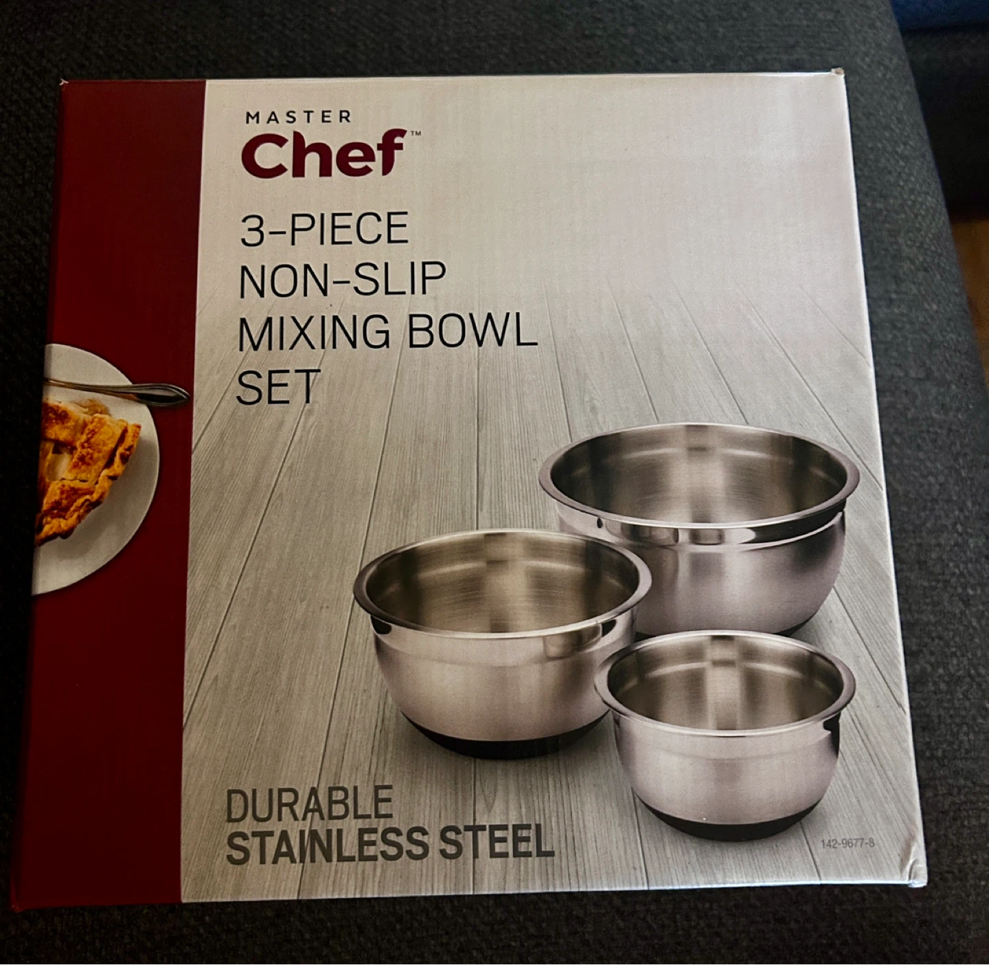 New MASTER Chef Stainless Steel Mixing Bowl Set, 3-pc