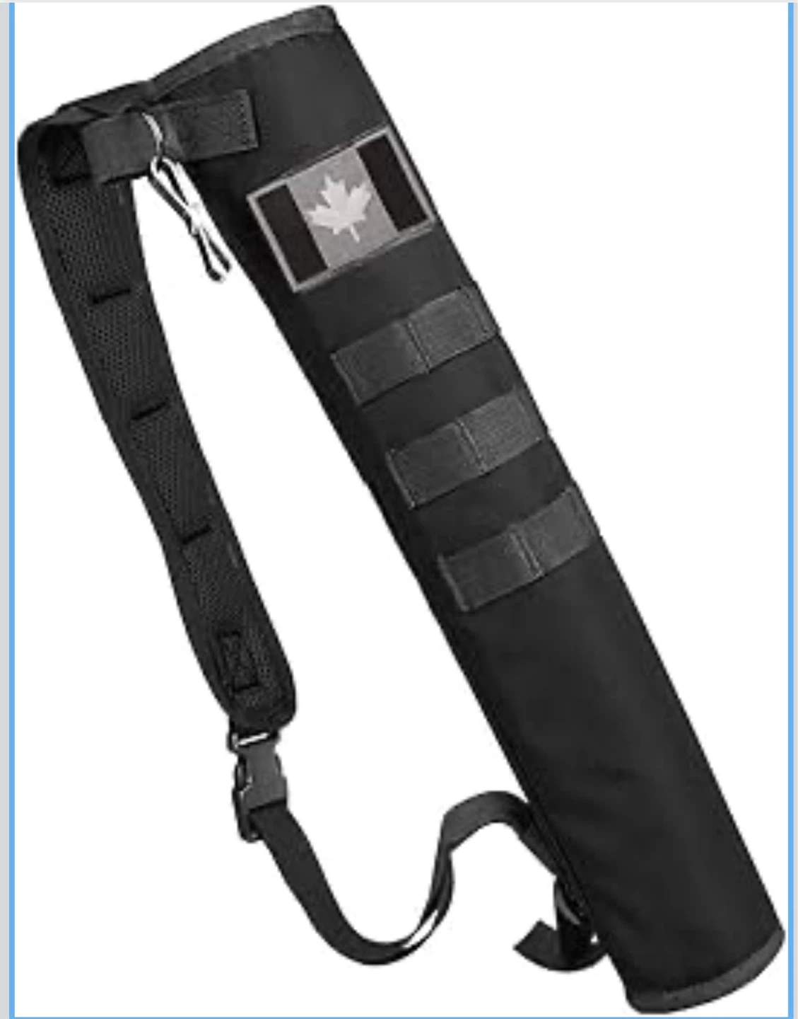 Black Quiver with Canadian Flag Patch bow and arrow holder