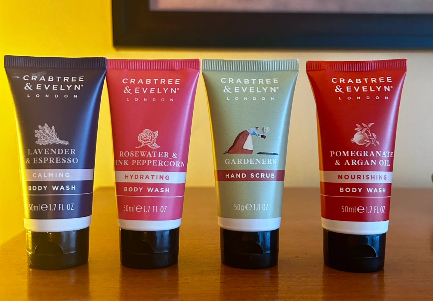 New Crabtree & Evelyn Travel Size Body Washes & Hand Scrub