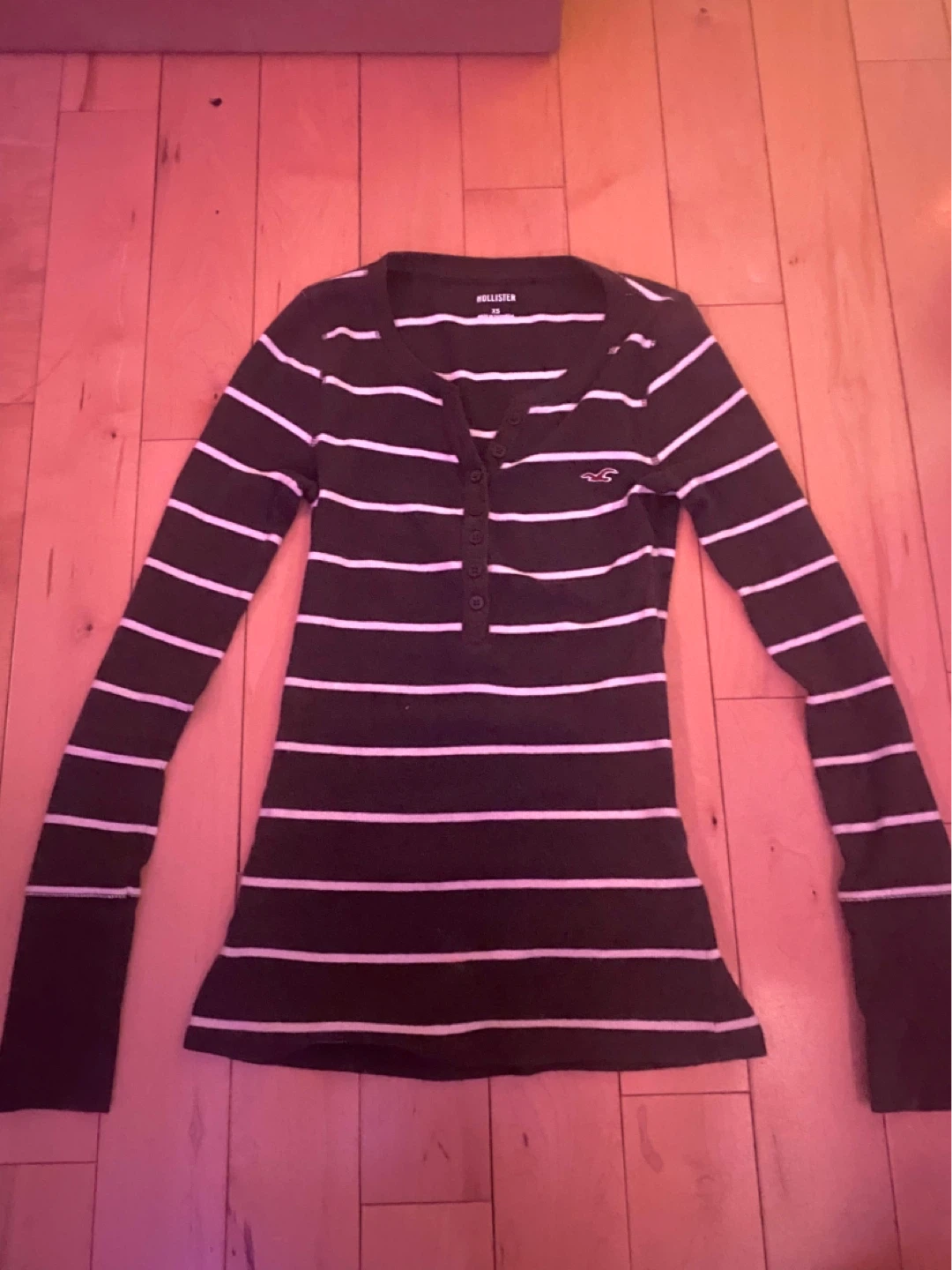 Hollister Striped Long Sleeve Top