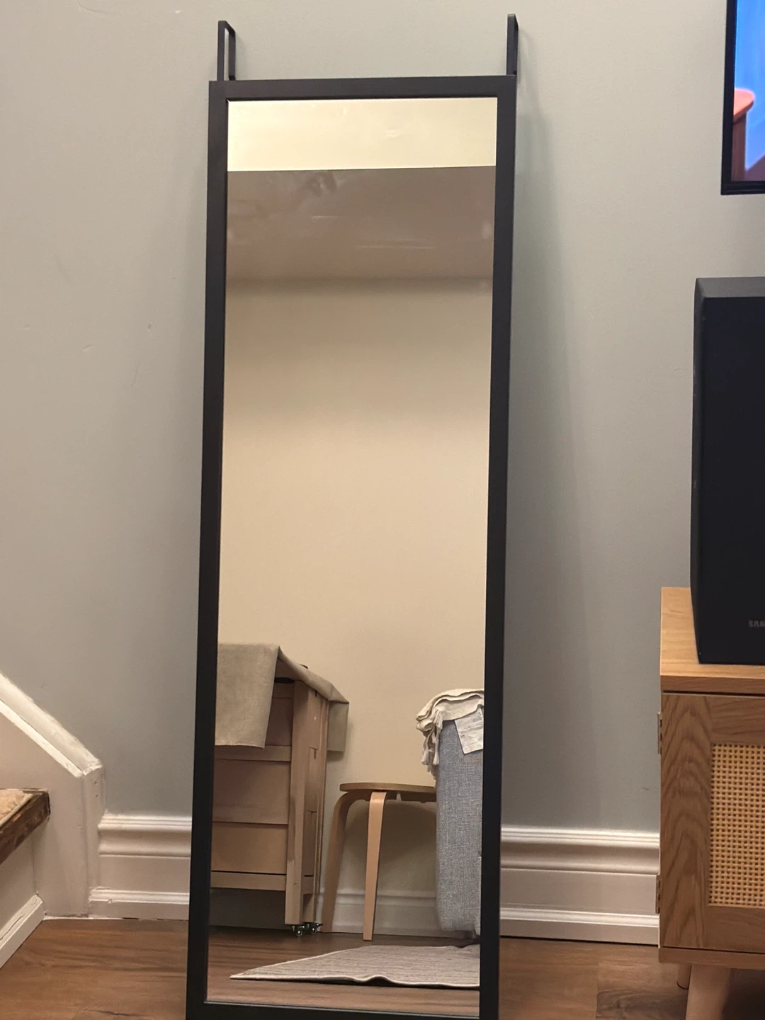Black Metal Framed Full Length Mirror