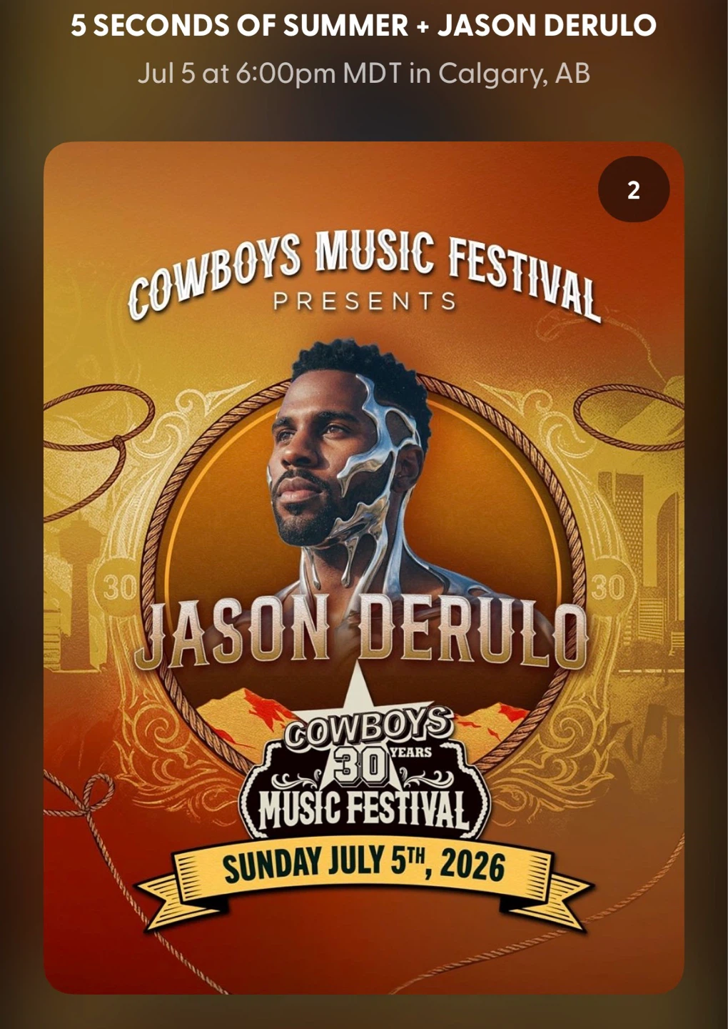 x2 Stampede Cowboys Tickets with Fast pass 50% OFF