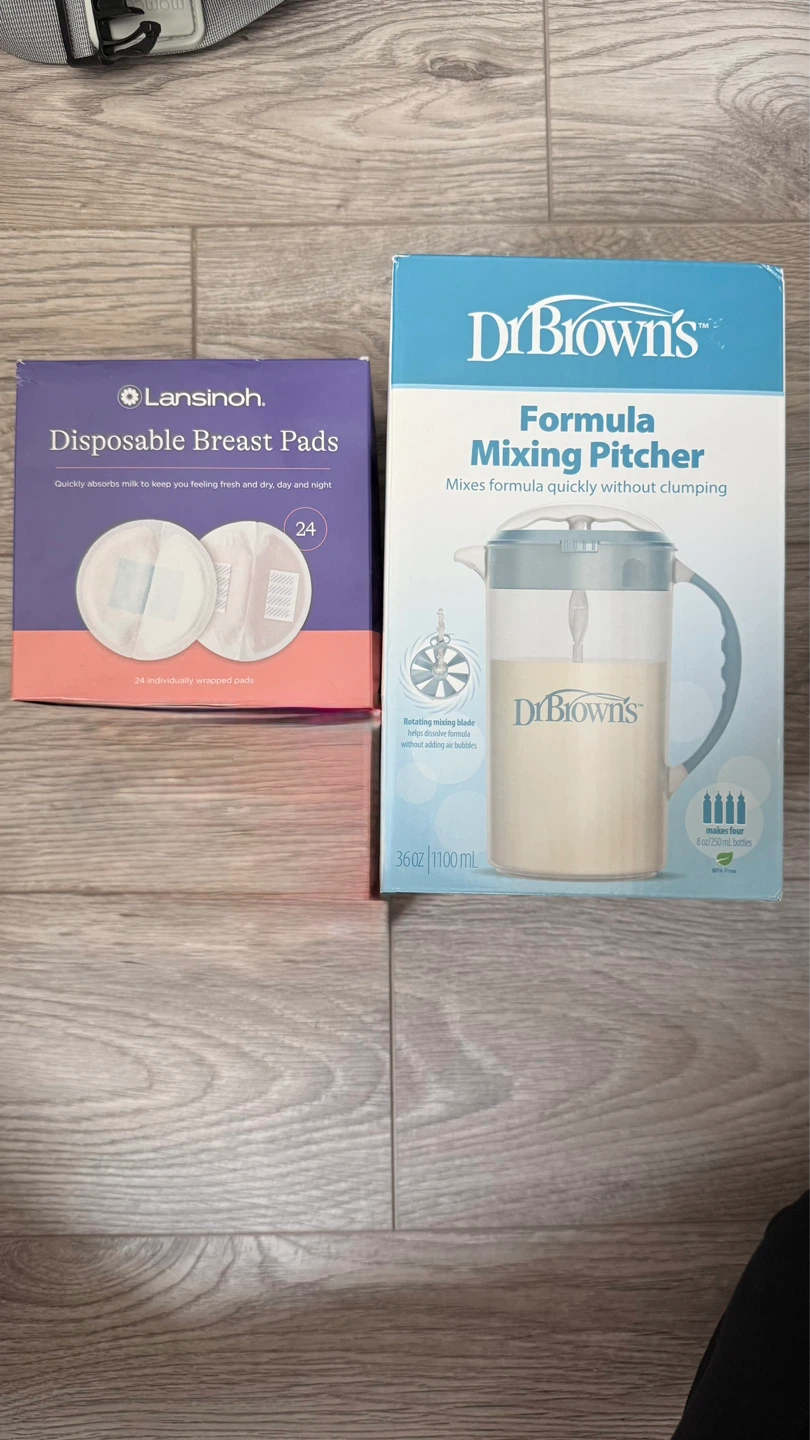 New - Formula/Milk Pitcher + Breast Pads