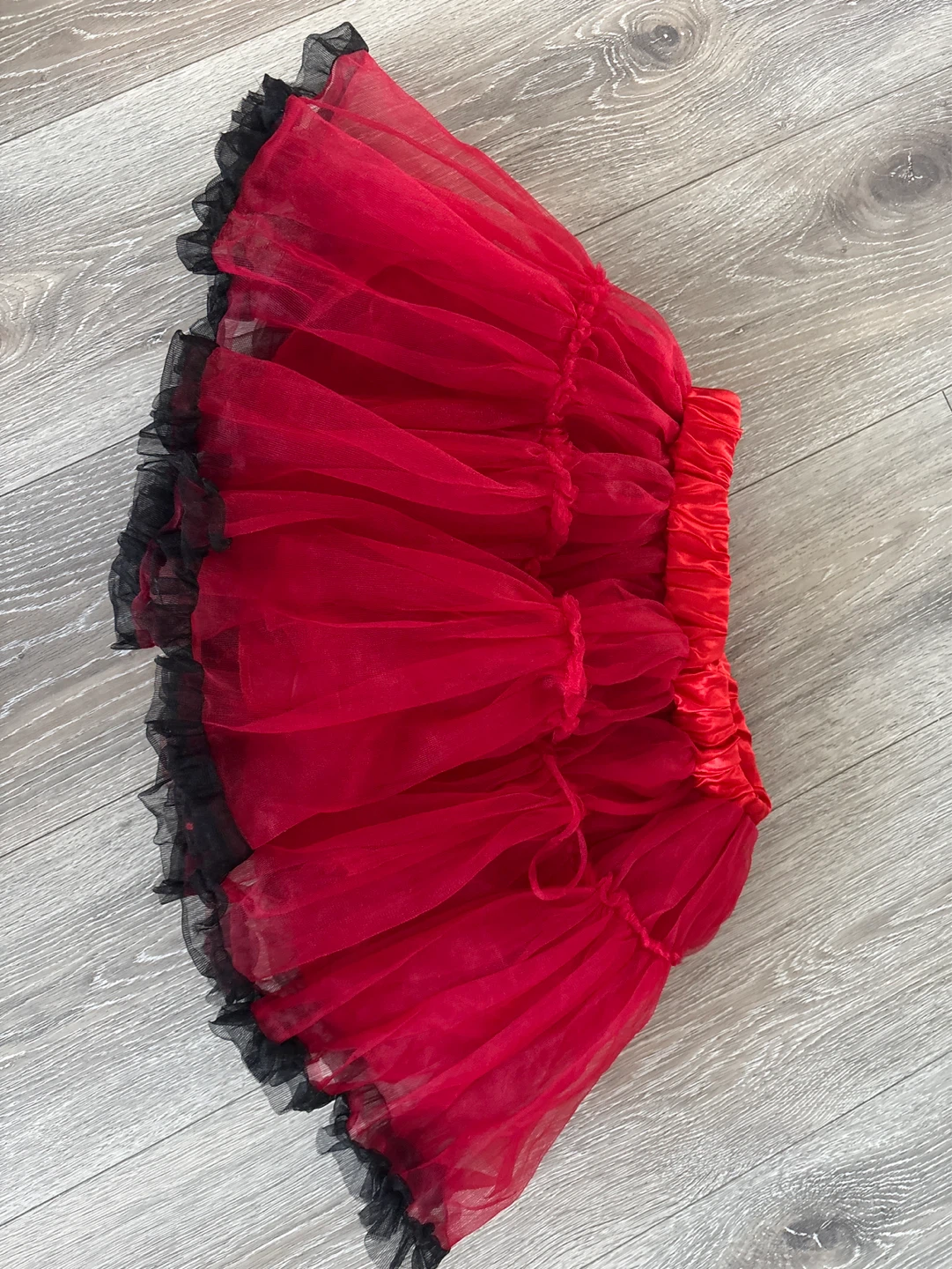 Red and Black Tutu Skirt - Size M