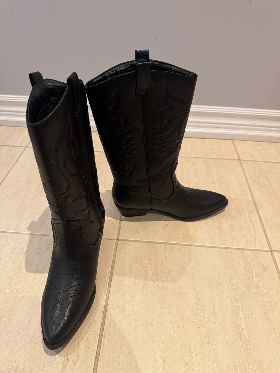 Black Western Cowboy Boots - photo 4