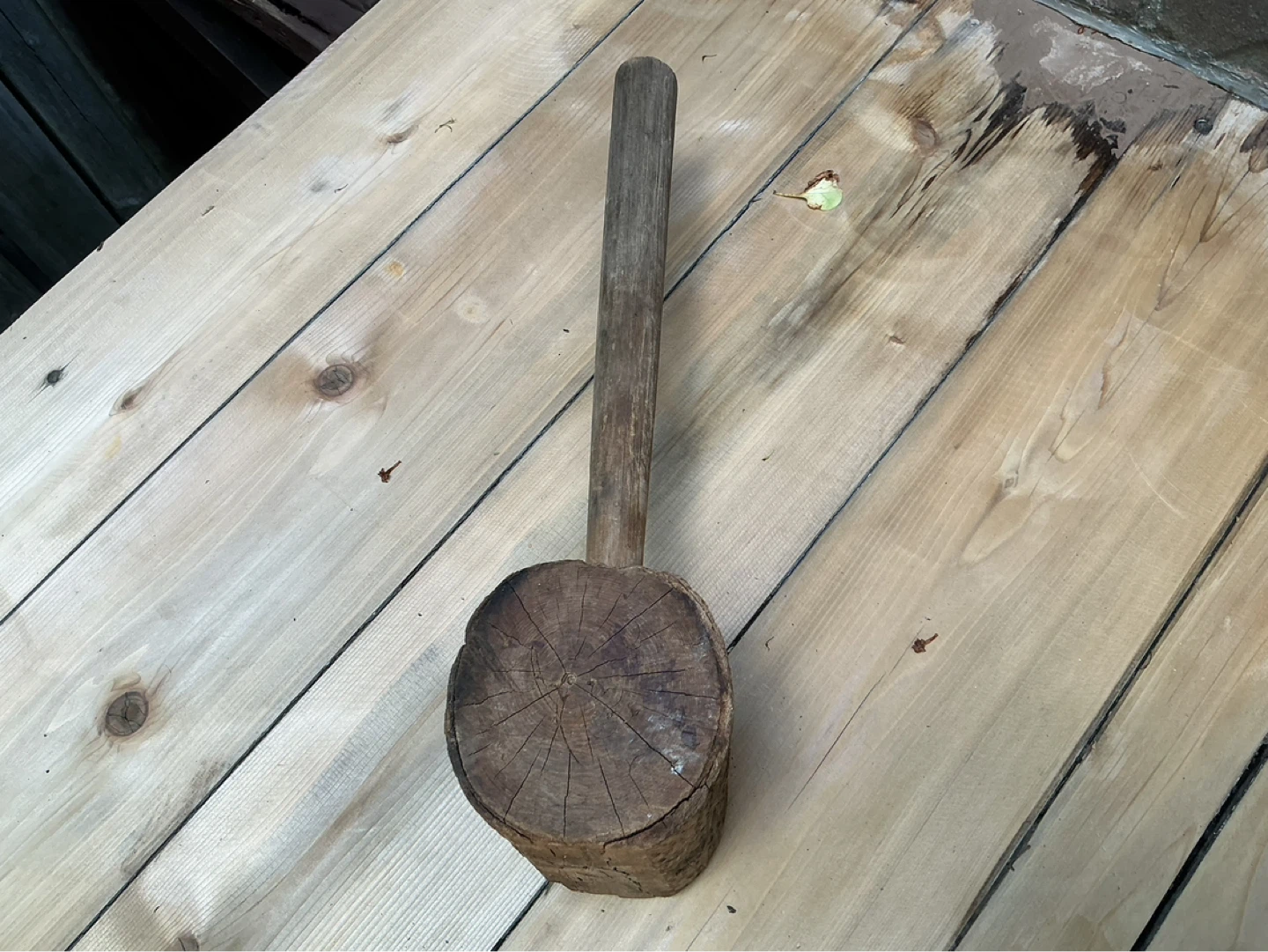 Antique Rustic Wood Mallet ! - photo 5