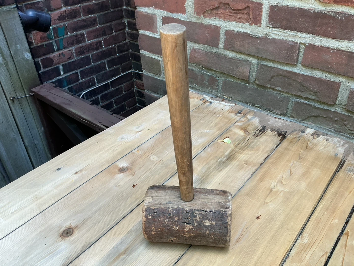 Antique Rustic Wood Mallet ! - photo 3
