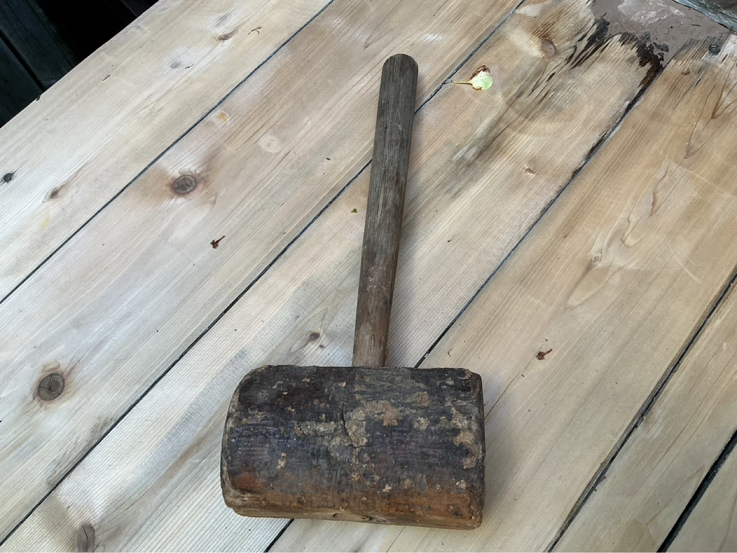 Antique Rustic Wood Mallet ! - photo 4