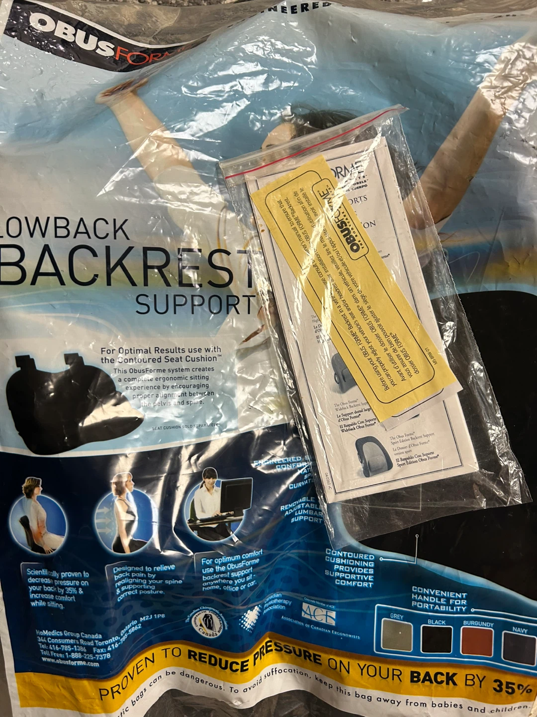 Obusforme Lowback Backrest Support
