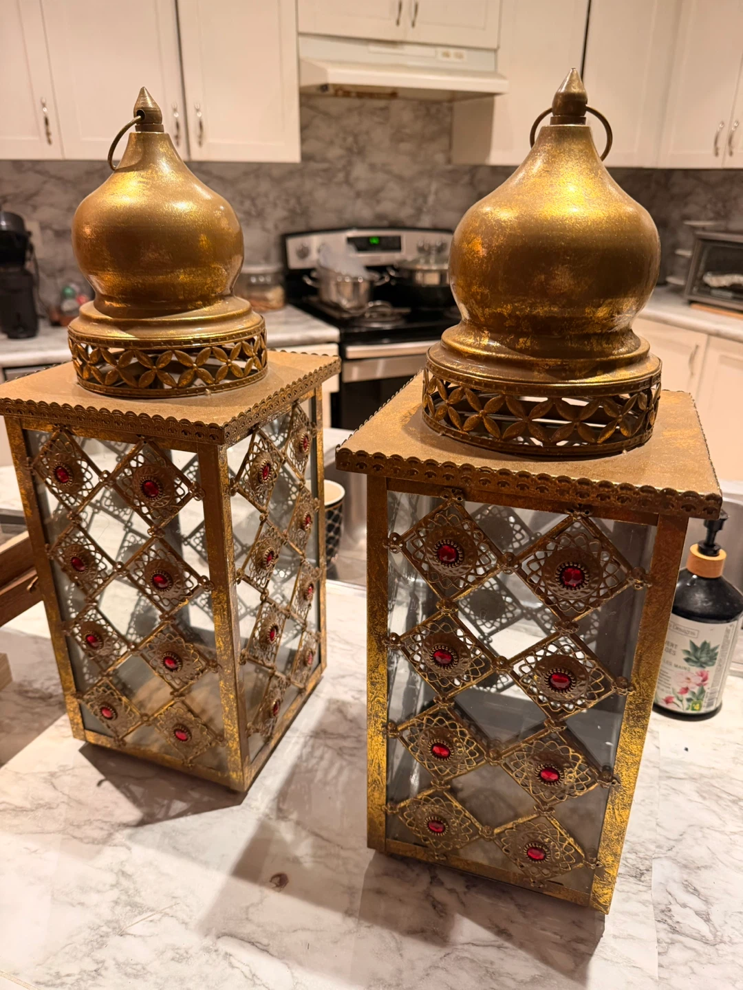 Gold Moroccan Lantern - photo 2