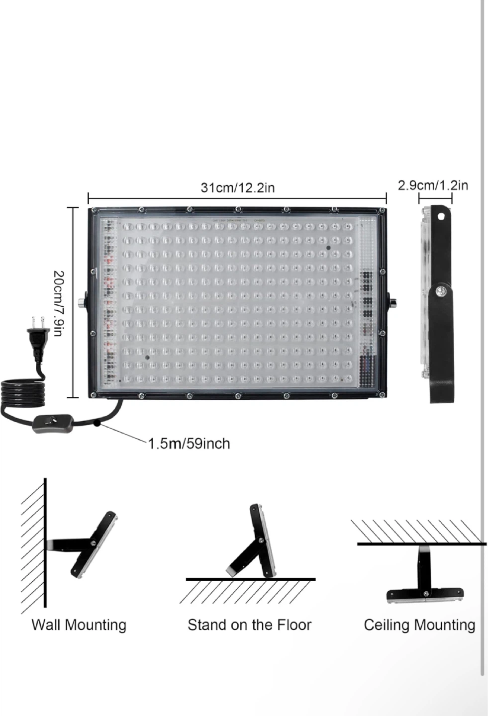 150W LED Blacklight Flood Light - photo 2