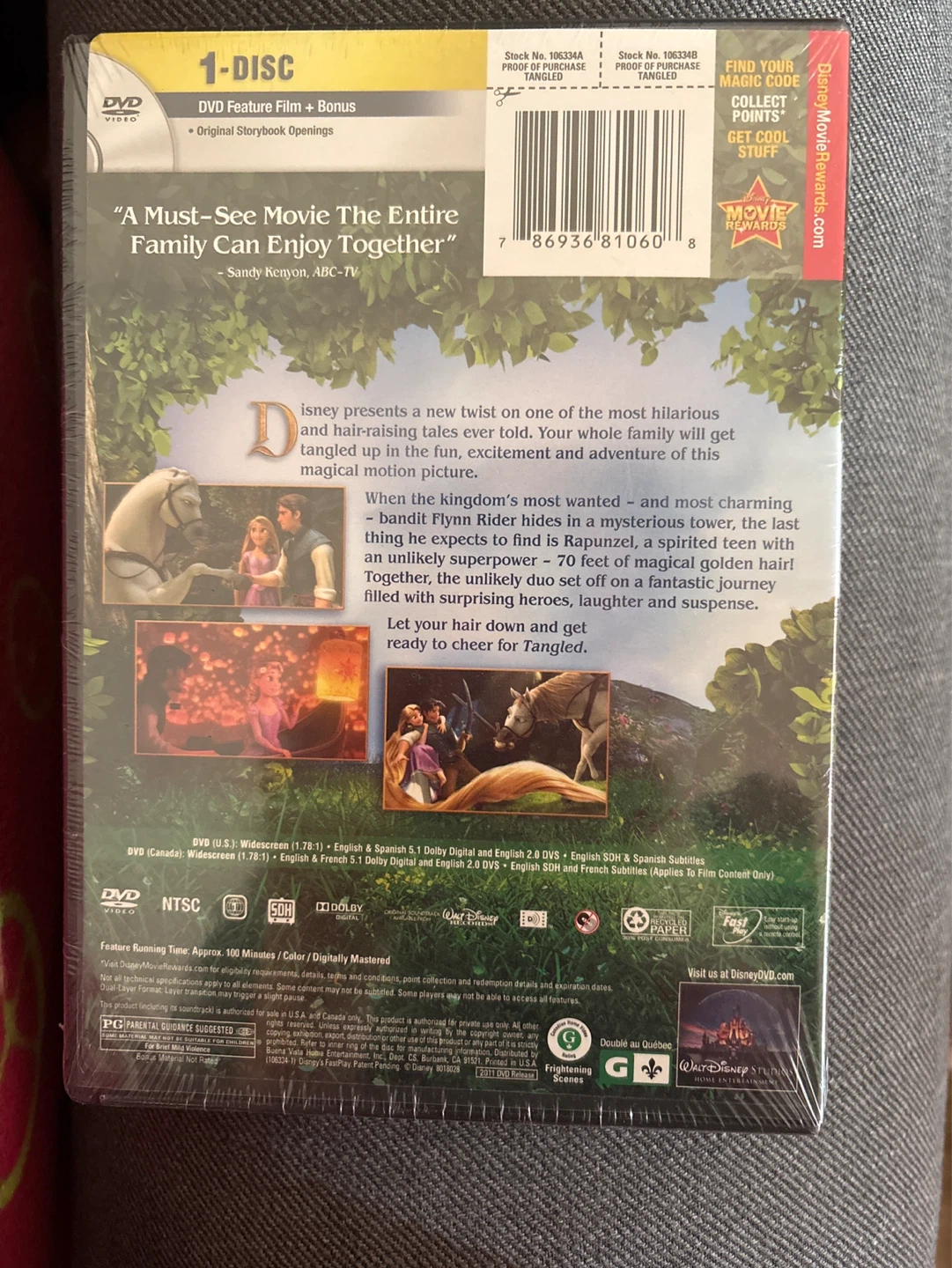 Disney Tangled DVD - Brand New - photo 2