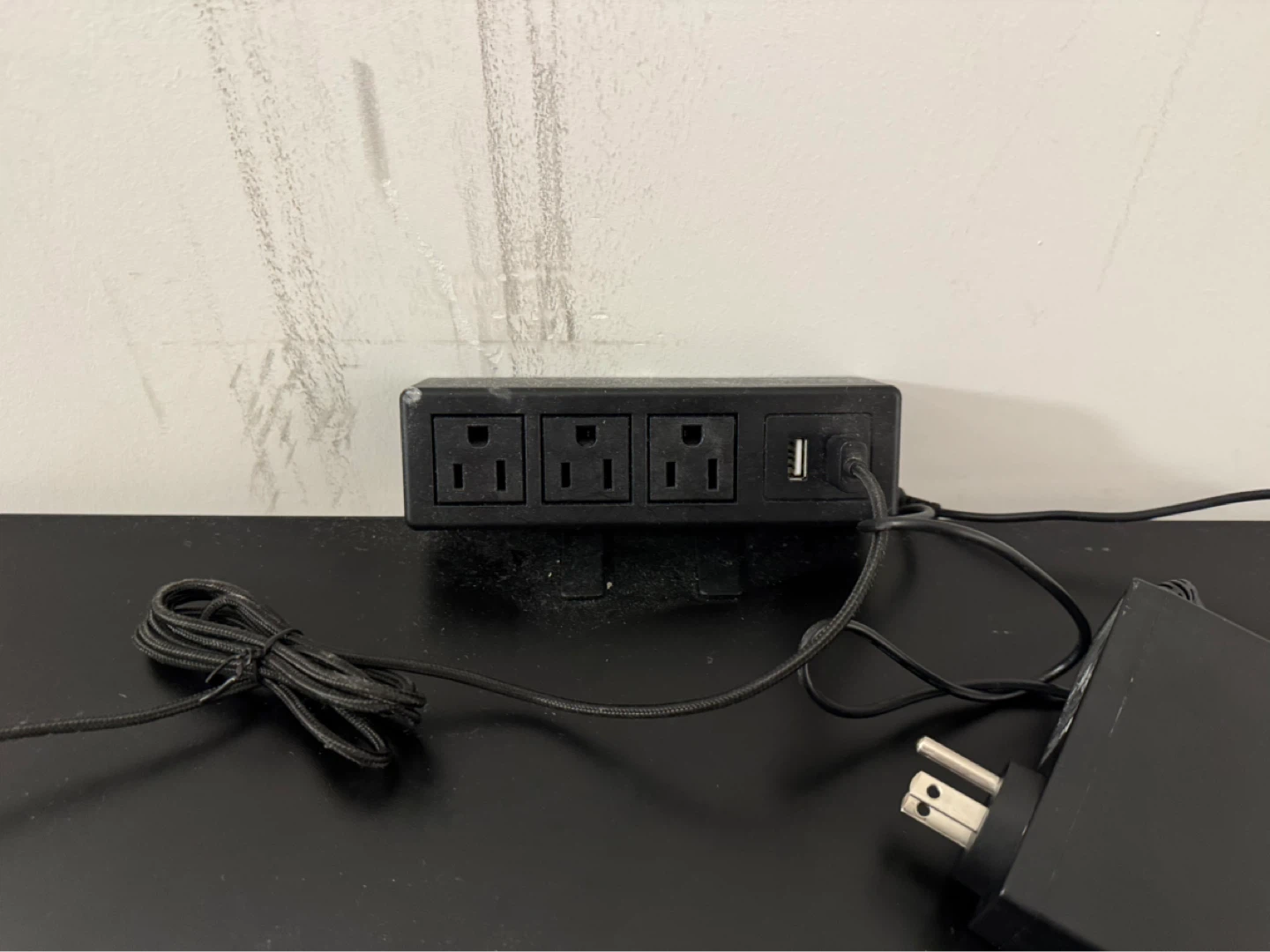 Black Standing Desk with Power Strip - photo 3
