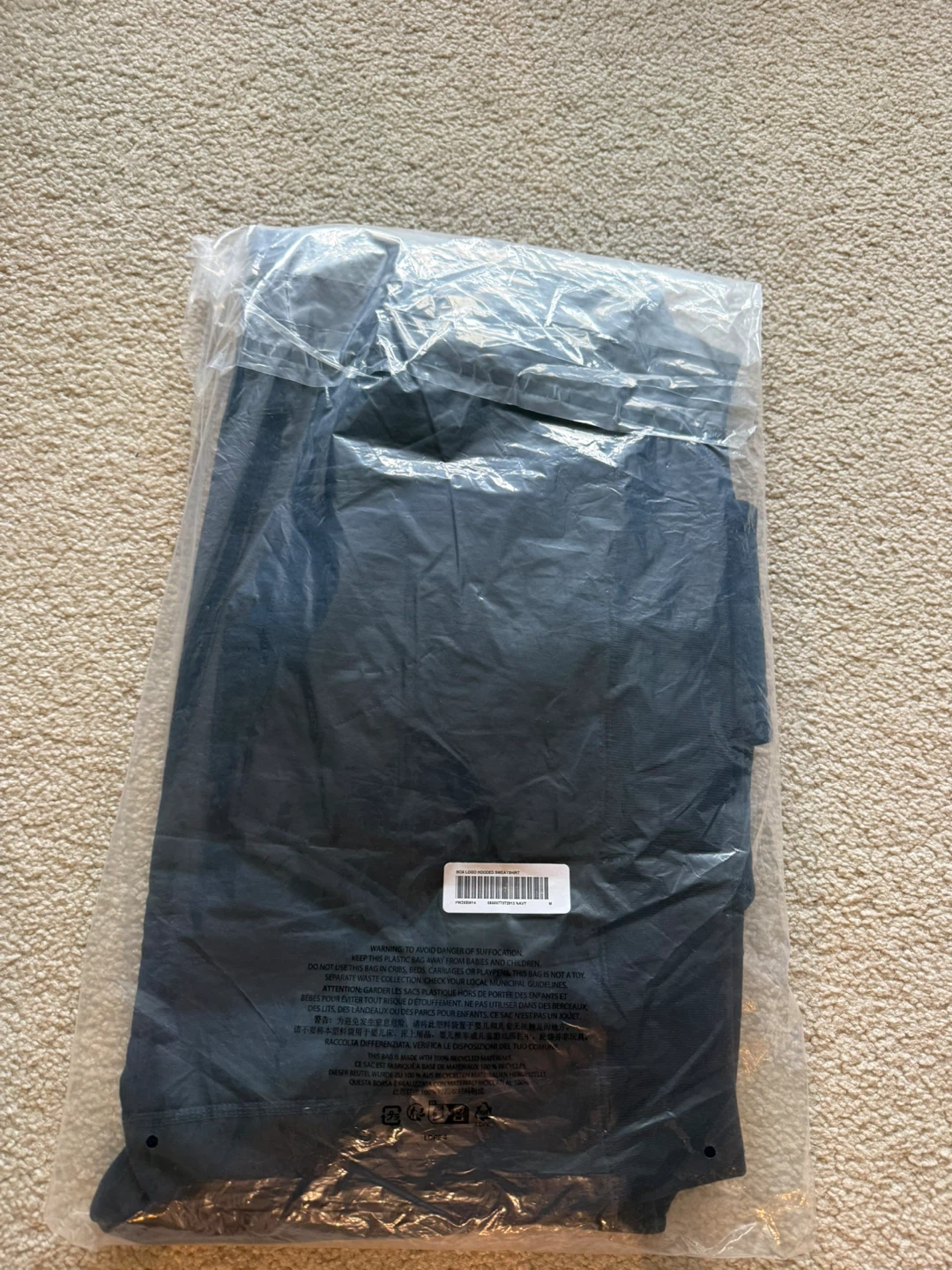 Supreme Box Logo Hooded Sweatshirt Navy M - photo 4
