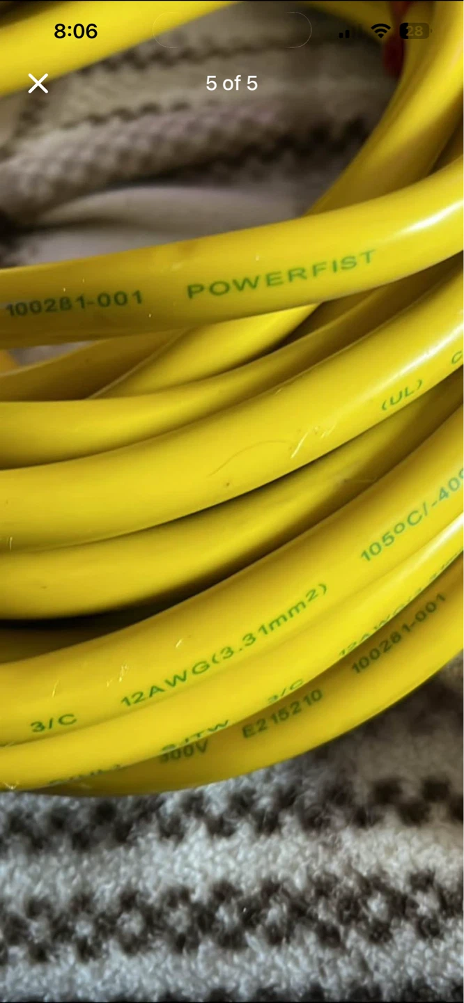 50ft POWERFIST Outdoor Extension Cord