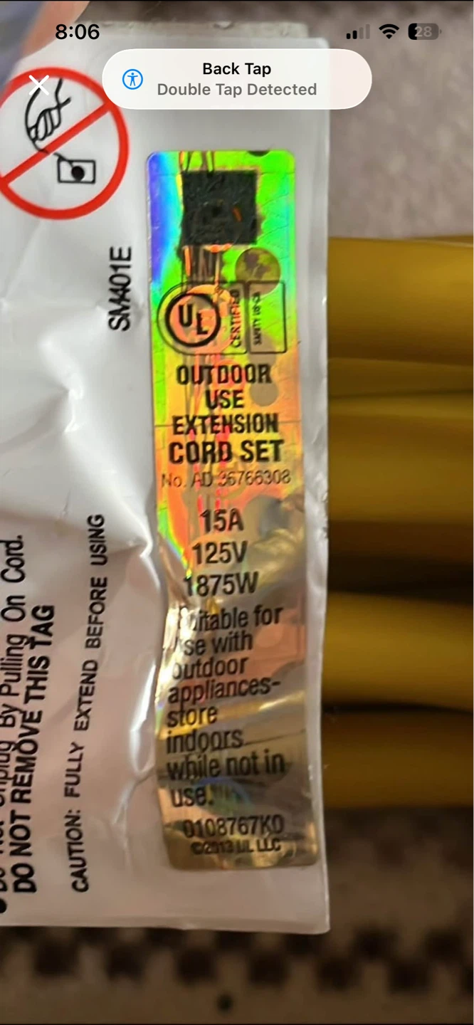 50ft POWERFIST Outdoor Extension Cord - photo 2