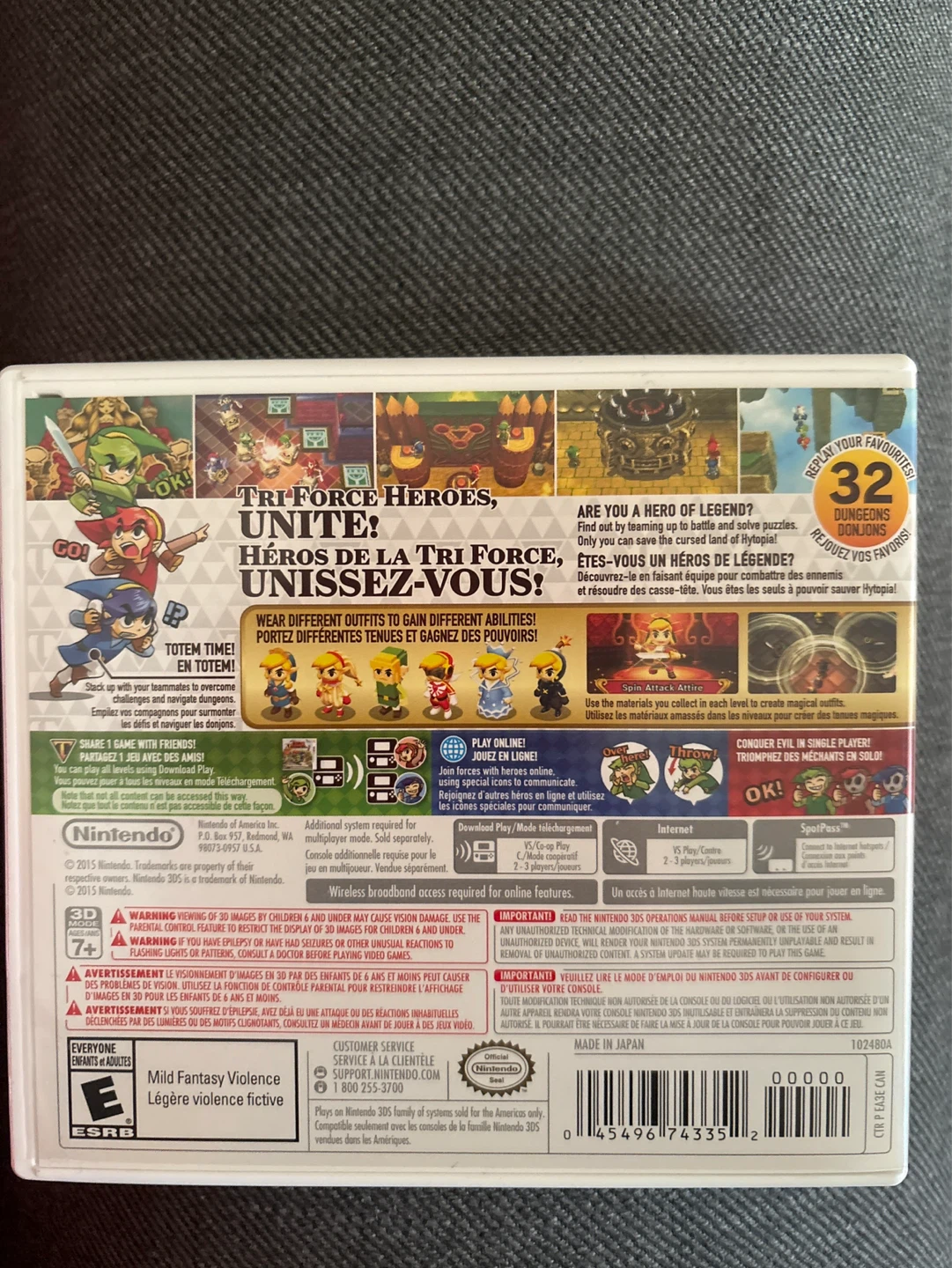 The Legend of Zelda Tri Force Heroes Nintendo 3DS Game - photo 2