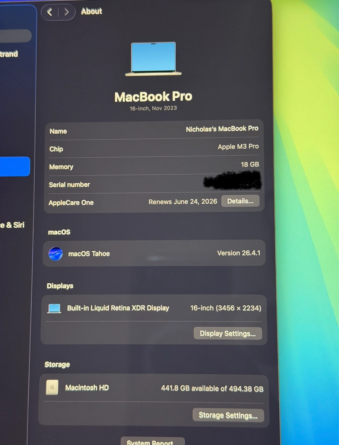 Apple MacBook Pro 16-Inch M3 - 512gb - photo 5